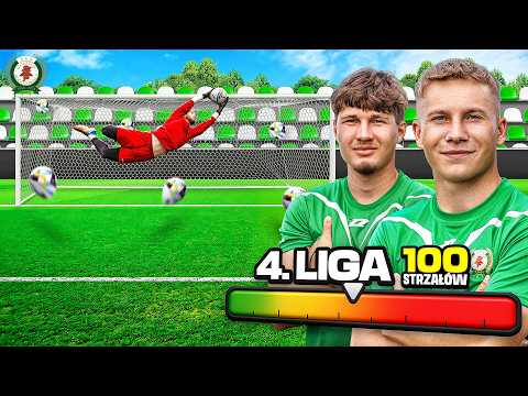 4 LIGA VS ZIOBERRO ⚽️| ILE STRZELĄ ZE 100 STRZAŁÓW? 🔥