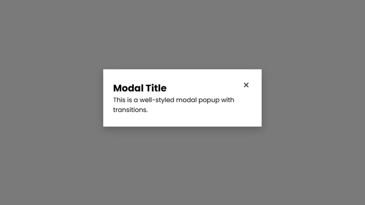 How to make Modal Popup using HTML CSS & JavaScript - YouTube