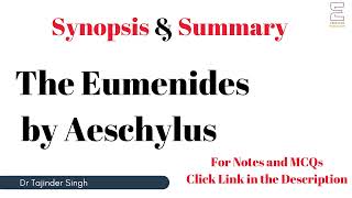 The Eumenides | Aeschylus | Synopsis | Summary | UGC NTA PGT TGT English