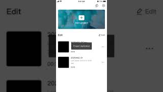 How to duplicate projects in CapCut app?