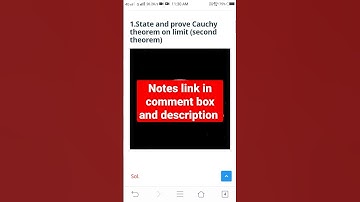 State and prove Cauchy theorem on limit (second theorem