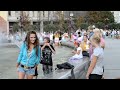 Bathing in fountains 24.08.2012