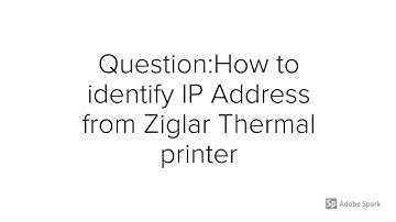 How to Identify IP Address from Ziglar Thermal Printer | How to take a test print from  printer