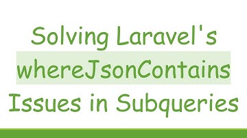 Solving Laravel