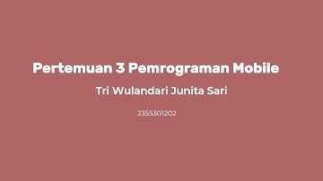 Pertemuan 3 Mobile