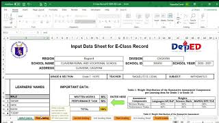 Celebrity E-Class Record with Grading Sheet for JHS and SHS S.Y. 2020-2021 Wealth