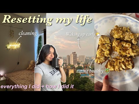 Getting back into a *ROUTINE* | eating healthy🥗, waking up on time, cleaning 🧼