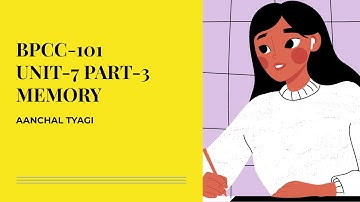 BPCC-101 UNIT-7 PART-3 MEMORY AANCHAL TYAGI [IGNOU BAPCH]