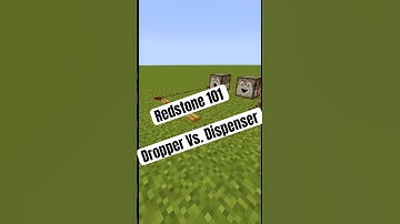 Redstone 101: The difference between Droppers and Dispensers #redstone #minecraft #gaming #facts