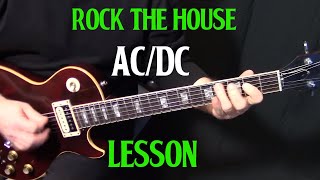 how to play "Rock the House" by AC/DC on guitar - rhythm guitar lesson