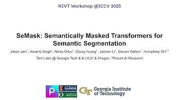 [NIVT Workshop @ICCV 2023] SeMask: Semantically Masked Transformers for Semantic Segmentation