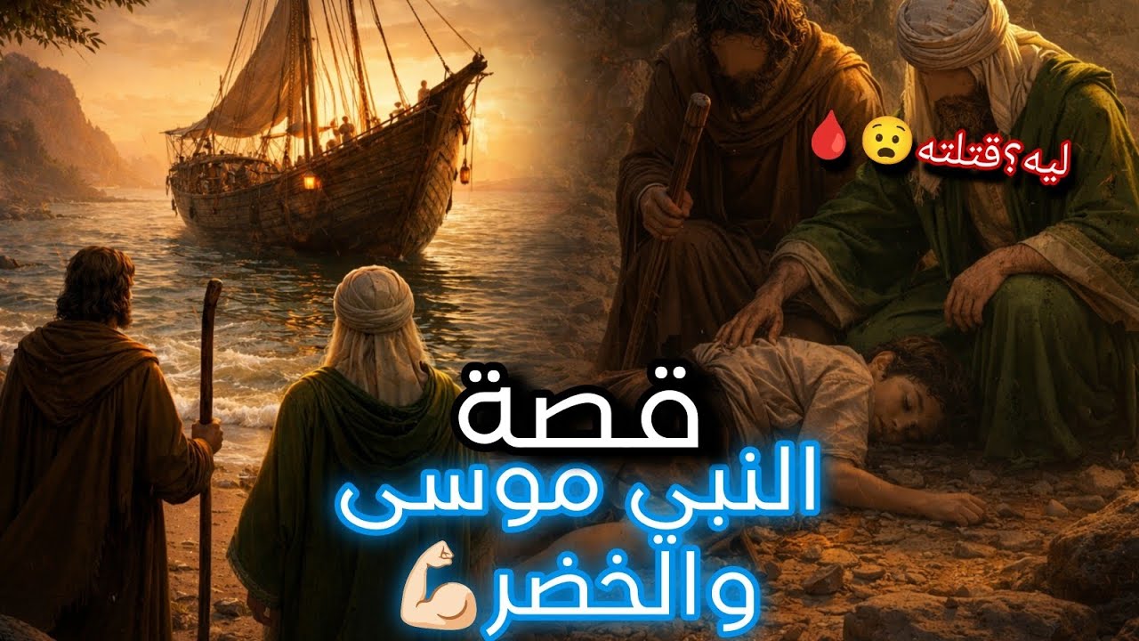 قصة| نبي الله موسى مع الخضر💪🏻🩸(ليه الخضر يتصرف بقساوة؟!!)