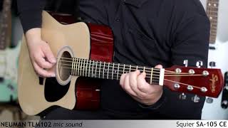 Squier SA-105 CE acoustic guitar :: Demo, Soundcheck