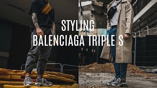 STYLING BALENCIAGA TRIPLE S | 3 Outfit Ideas | Men's Fashion