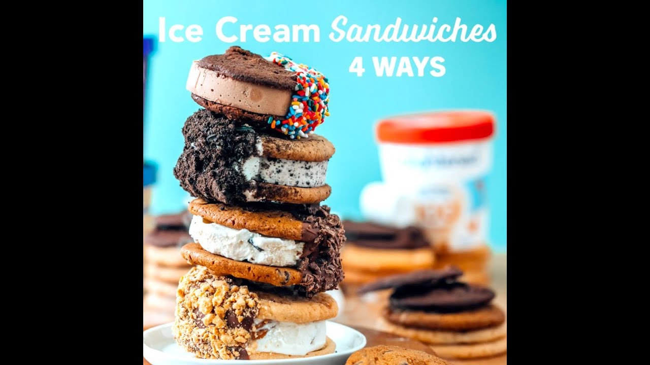 Ice Cream Sandwiches, Four Ways Recipe Enlightened Ice Cream YouTube