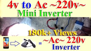 How to make Mini Inverter AC 220v | 4v to 220v inverter |  3.7v to ac 220v Inverter | Z44 Mosfet