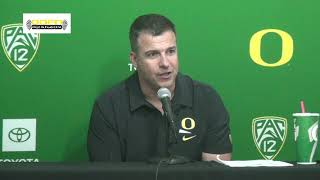 POST GAME;  Oregon Coach Mario Cristobal Post Game Trojans