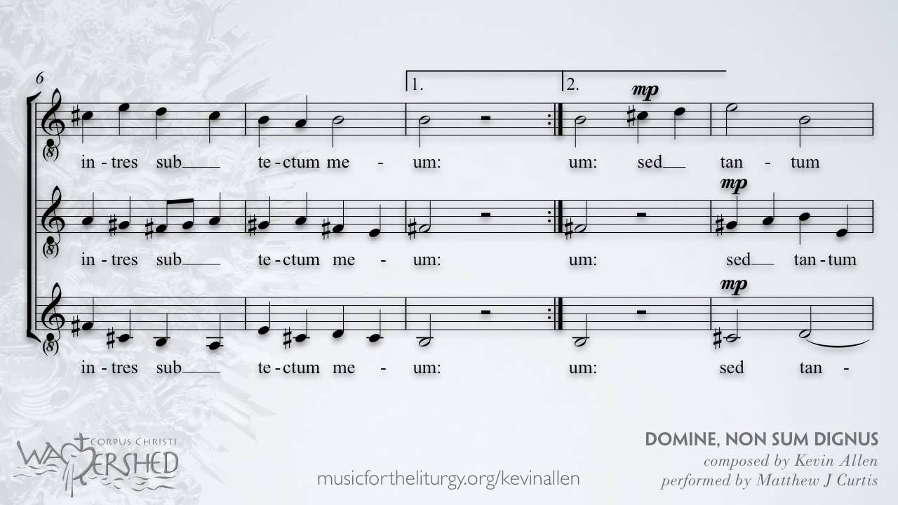 “Domine Non Sum Dignus” (Kevin Allen, Motecta Trium Vocum) — SAMPLE YouTube