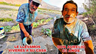 Le llevamos víveres a Don Aurelio, 83 años — vive solo a la orilla del río