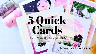 5 MORE Ways using PET / Washi Tape to build scenes in card making! #cards #washitape #papercraft