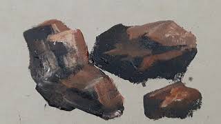 Acrylic painting  Rocks