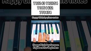Le:5-Happy birthday notes#piano#keyboard#LearnKeyboardwithme#happybirthdaysong #musicnotes#shorts