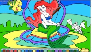 Ariel Mermaid Coloring Book Game 🐬🌸💑 Русалочка Ариель Раскраска Игра👑💑🐬🐬🐬 screenshot 4