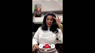 Cardi B face timing a stranger & Twerking for him !!