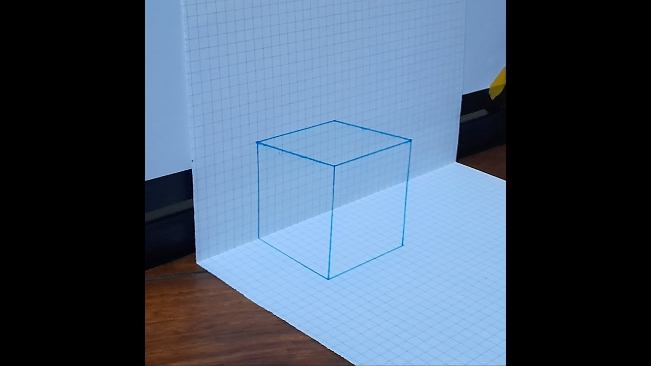 Comment Dessiner Un Cube 3D Sur Papier Graphique - Illusion D'optique ...