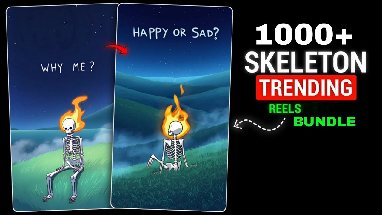 1000+ Skeleton Reels Bundle For Free Download 💯