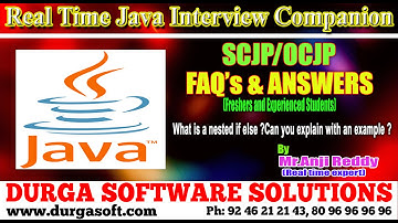 Java Interview Companion|| SCJP / OCJP|| What is a nested if else Can you explain with an example?
