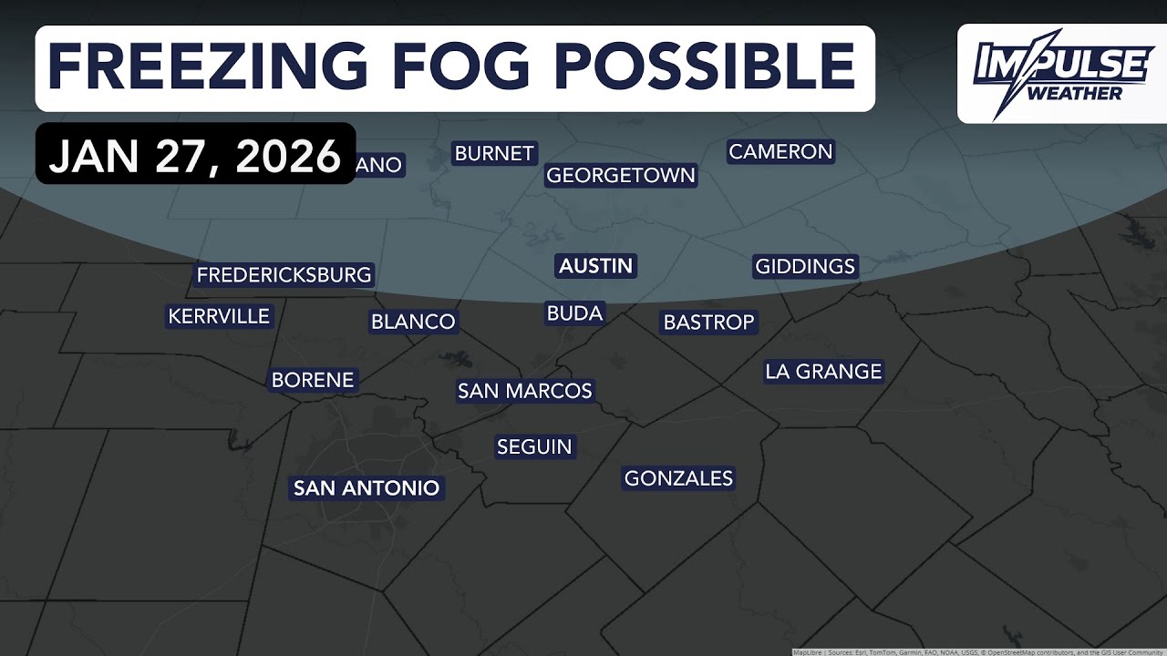 Freezing tonight with areas of freezing fog on Wednesday | Impulse ...