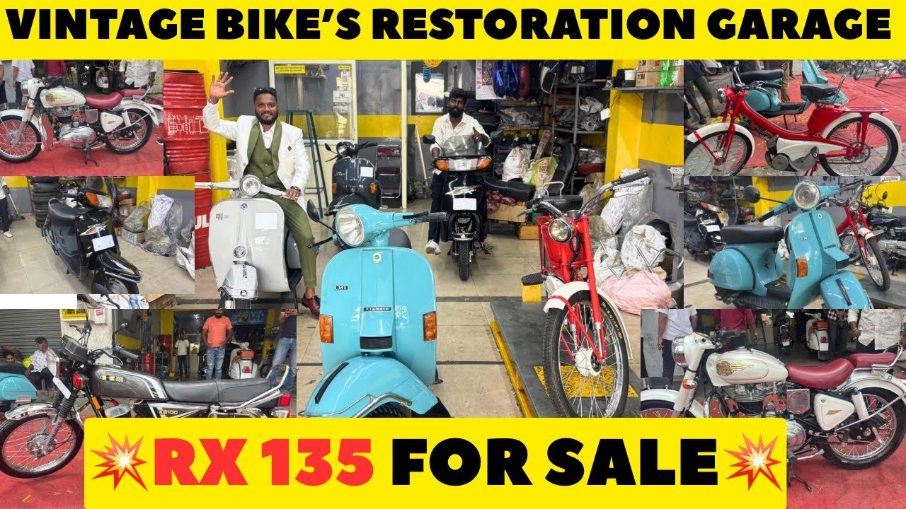 Rx 135 for sale in Bangalore|Vintage bikes restoration garage|2 stroke bikes for sale in Bangalore💥