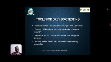 Grey box testing | K. Amuthan | Assistant Professor | SNS Institutions | Lecture video