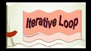 ITERATIVE LOOP CONTINUATION