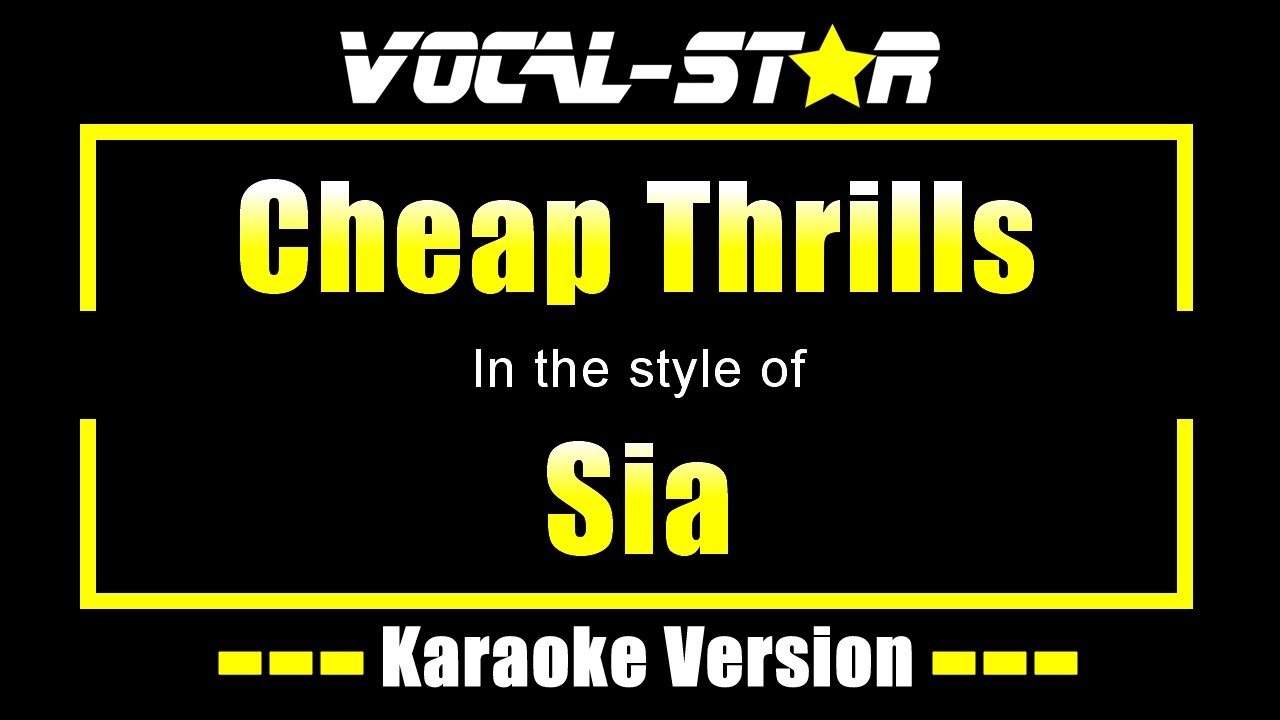Sia - Cheap Thrills (Karaoke Version) with Lyrics HD Vocal-Star Karaoke