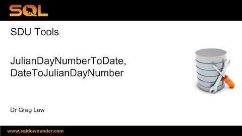 SDU Tools 79   Julian Day Numbers To and From Dates in T-SQL