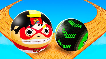 Going Balls vs Tag with Ryan - Funny Running Games Gameplay (Android iOS)