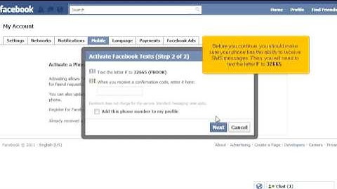 Receiving SMS Notifications from Facebook on a Mobile Phone - A Video from Gotwebhost.com