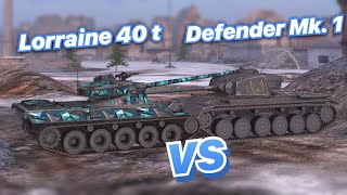 НА ЗАБИВ#52 | Барабанные ПРЕМЫ | Lorraine 40 t против Defender Mk. 1 | WoT Blitz | Zlobina Liza