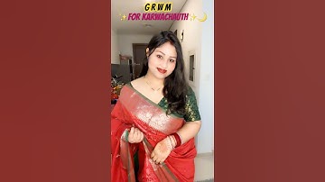 GRWM for Karwachauth 💫✨🌙🌸#shorts #youtubeshorts #trending #getreadywithme #karwachauth #viral