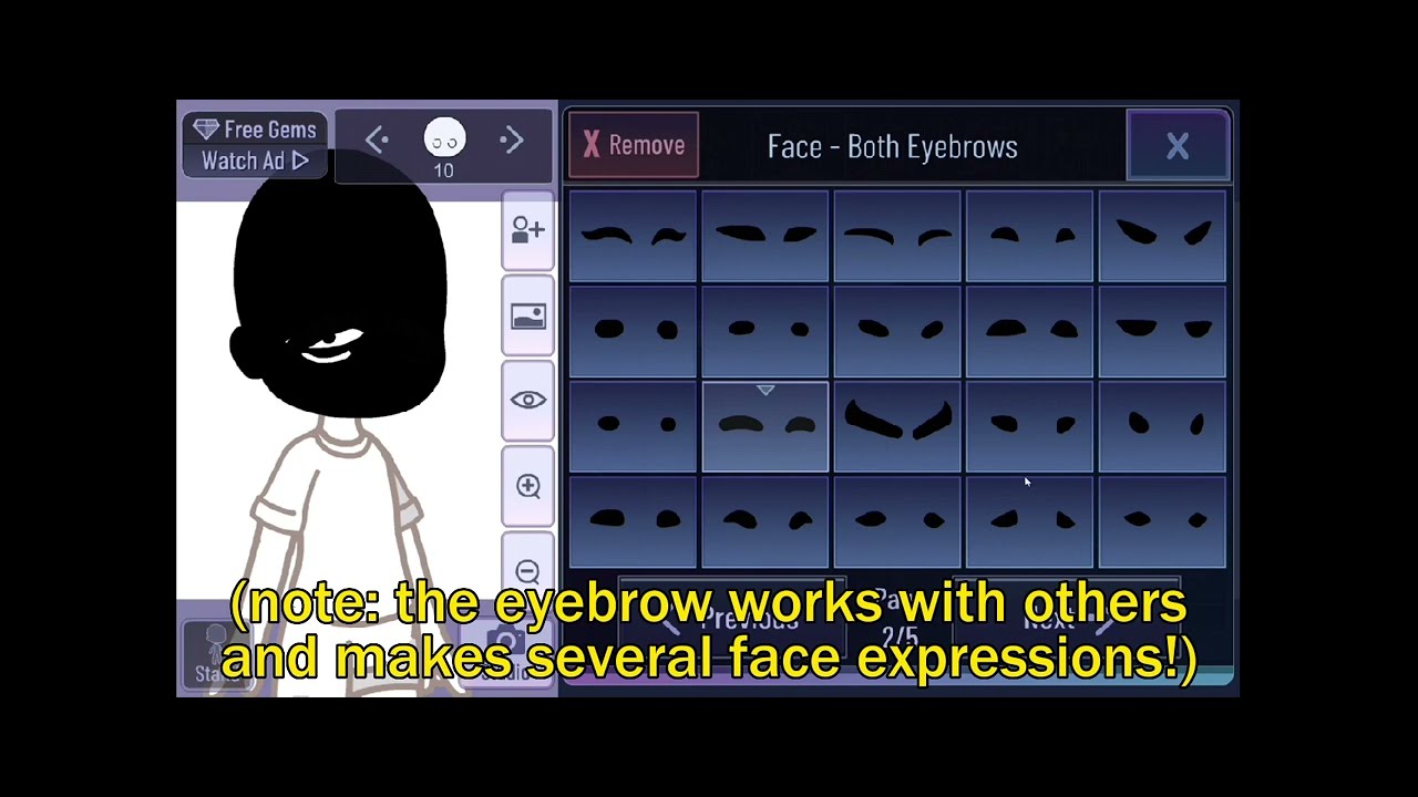 a bad tutorial on how to make a black face in gacha club (requested by