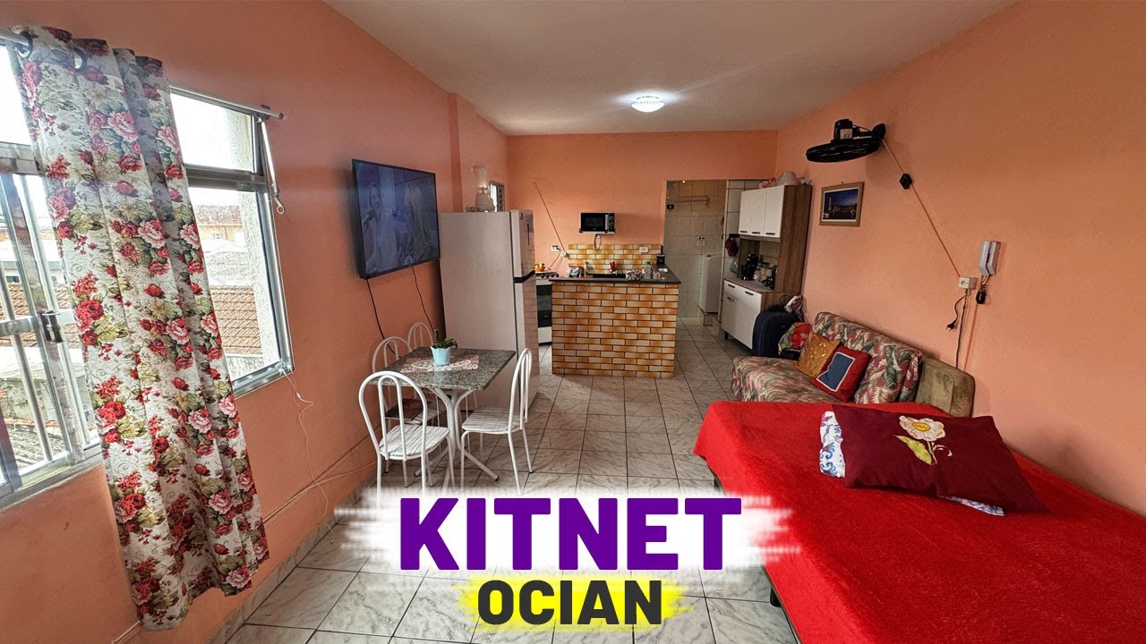 DSL182 🌅 Kitnet no bairro Ocian em Praia Grande SP. 
