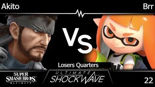 USW 22 - UTDe | Akito (Snake) vs TLOC | Brr (Inkling) Losers Quarters - SSBU