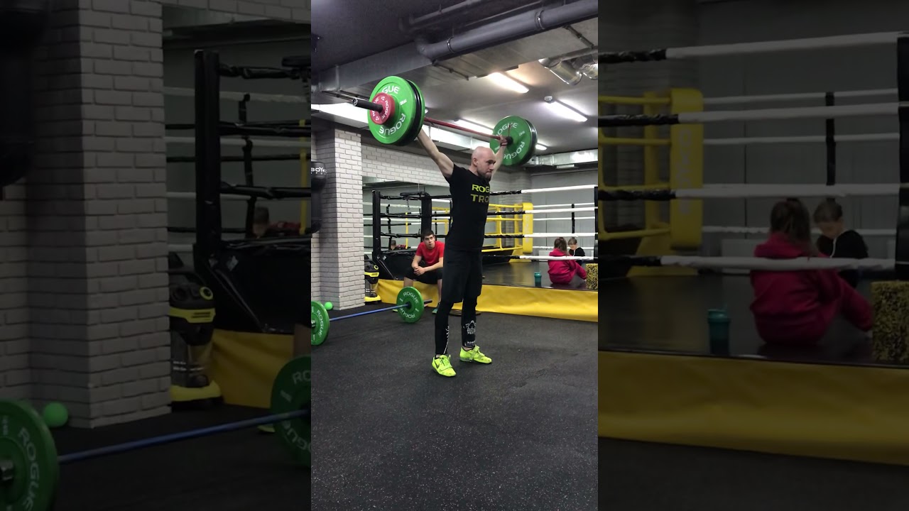 Snatch 90 kg  body weigh 73 kg height 180 cm