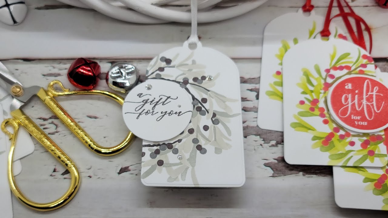 Layered Stencils - Christmas Tags