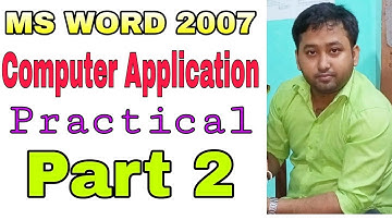MS WORD PRACTICAL PART 2  - CLASS XI COMPUTER APPLICATION WBCHSE CBSE
