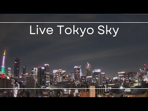 4K Live 東京都心の空模様とビル群の夜景/Live Tokyo Sky above Tokyo Tower, Azabudai and Toranom Hills 2023.11.20-21