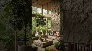 DREAM HOME Contemporary Tropical Organic modern living room #Shorts