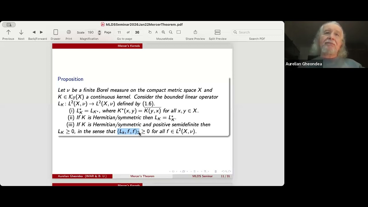 Mercer's Theorem. An Operator Theorist's Perspective.